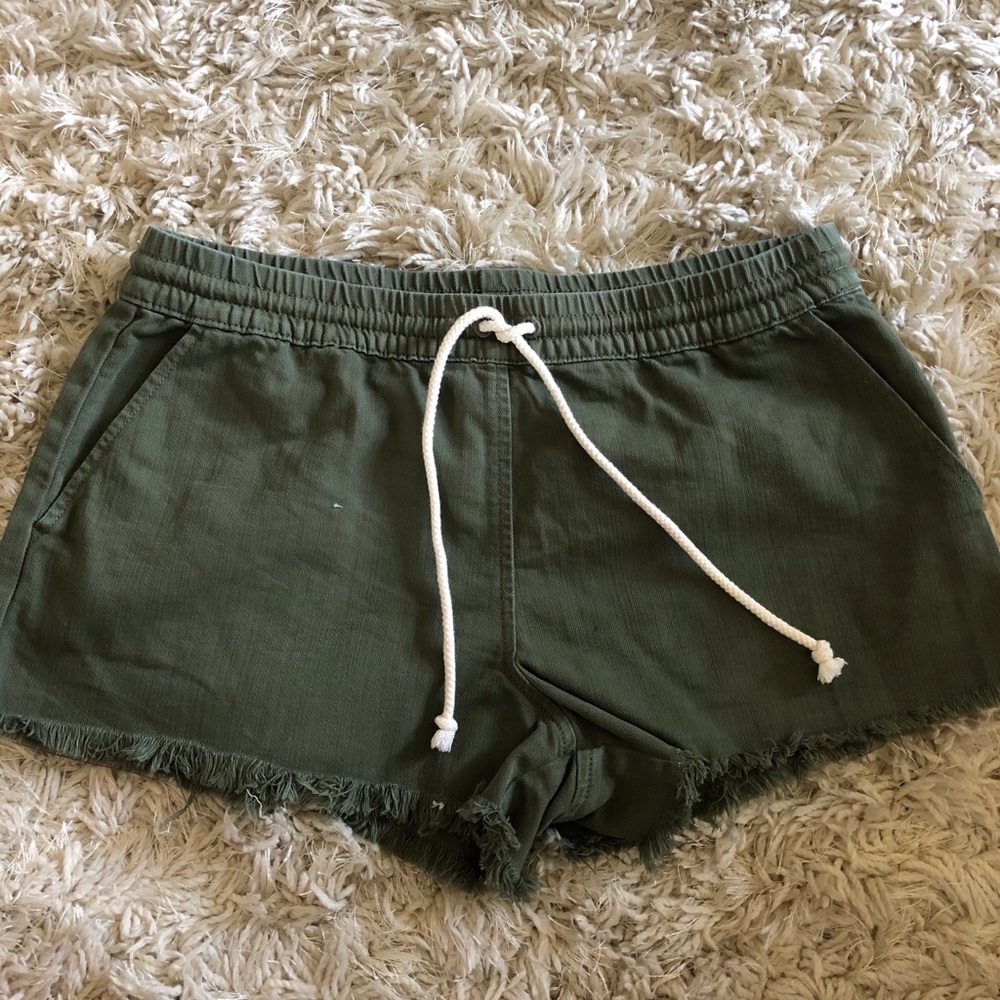 army green shorts